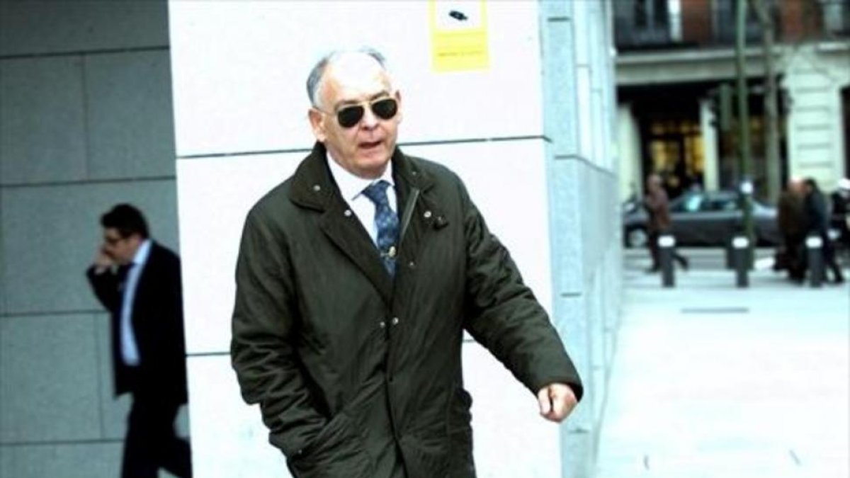 Eugenio Pino, exnúmero dos de la Policía, tras declarar en la Audiencia Nacional, en Madrid.