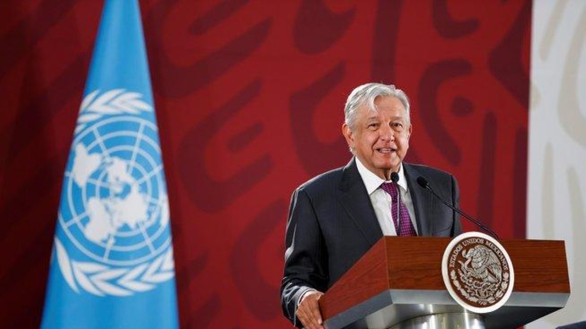 El presidente de Mexico, Andrés Manuel López Obrador, en rueda de prensa.