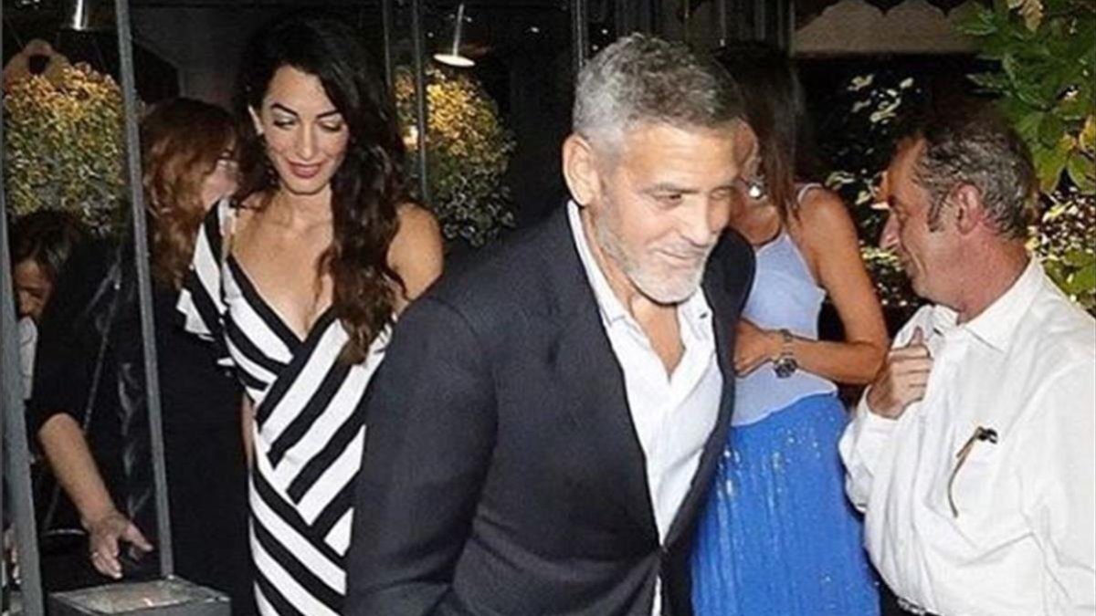 Amal y George Clonney, en el restaurante Gatto Nero del Lago de Como