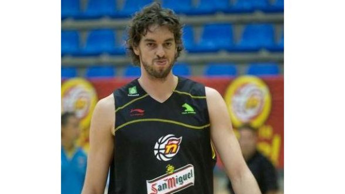 Pau durante el primer entrenamiento.
