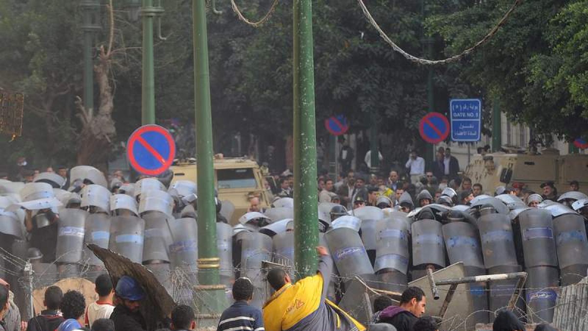 Enfrentamientos con las fuerzas de seguridad egipcias.