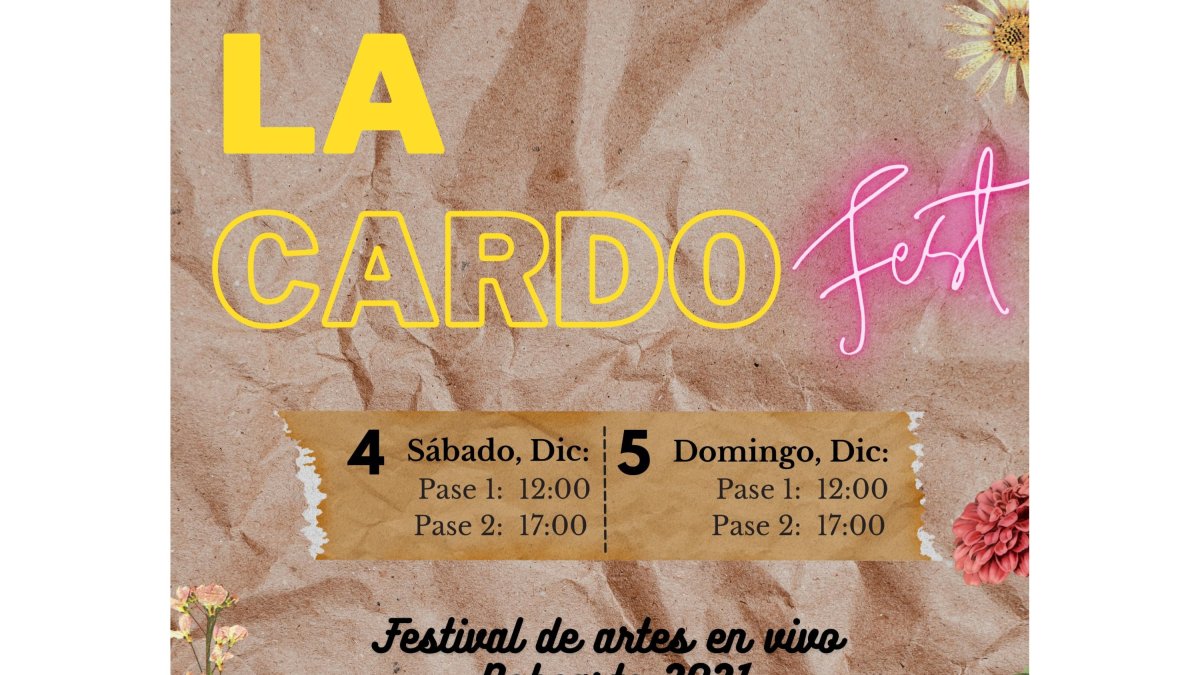 Cartel de 'La Cardo Fest', un festival que rinde homenaje a la poetisa Eugenia Cardo. AYUNTAMIENTO DE LEÓN