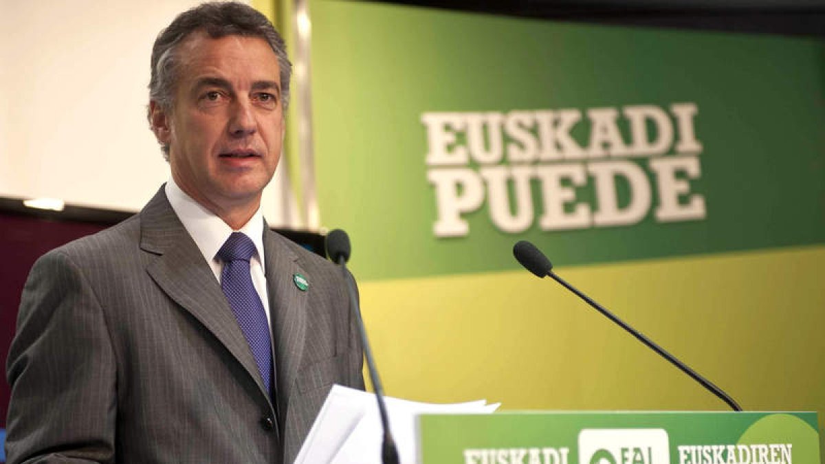 El dirigente del PNV, en su comparecencia.