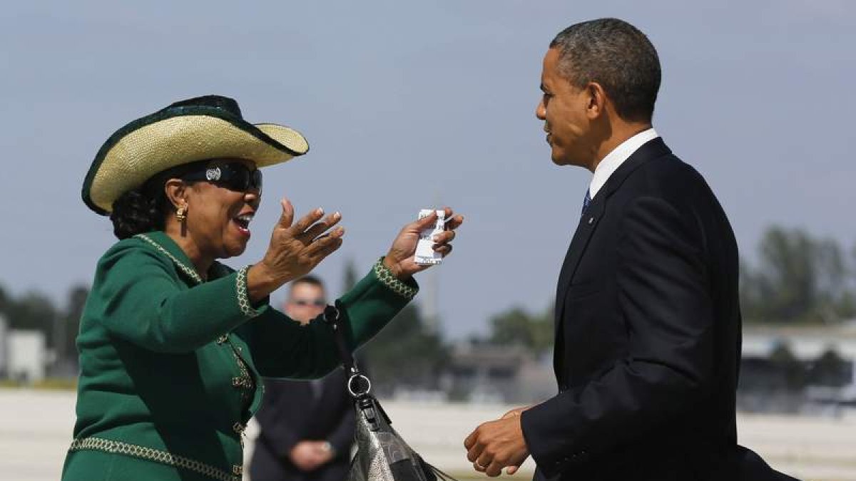 El presidente de EE.UU., Barack Obama, a su llegada a Miami.