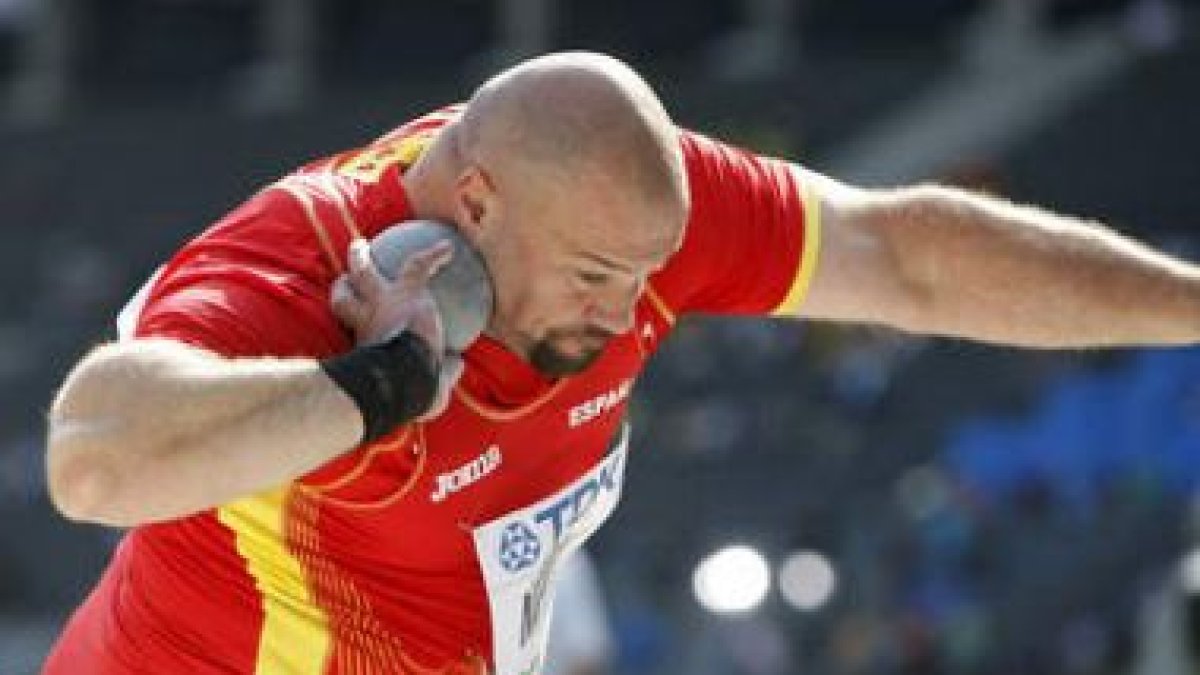 Manuel Martínez en una competición antes de lesionarse en el tendón de Aquiles.