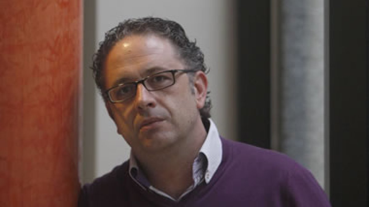 Javier Chamorro, instantes antes de la entrevista.