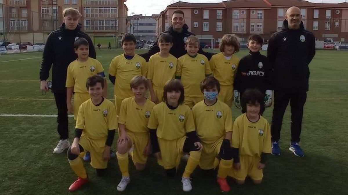 Formación del equipo de La Virgen A que milita en la 1.ª División Provincial Benjamín. DL