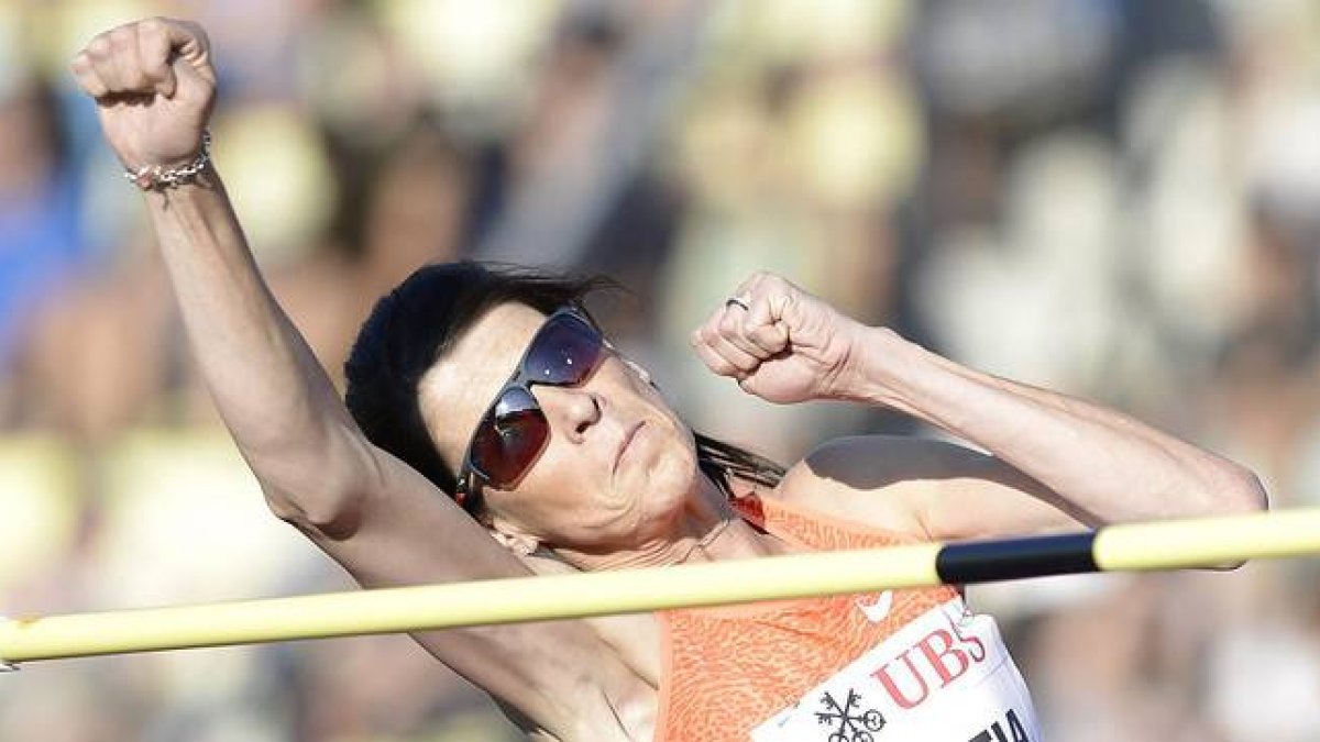 La saltadora de altura Ruth Beitia, el pasado 9 de julio en Lausana.