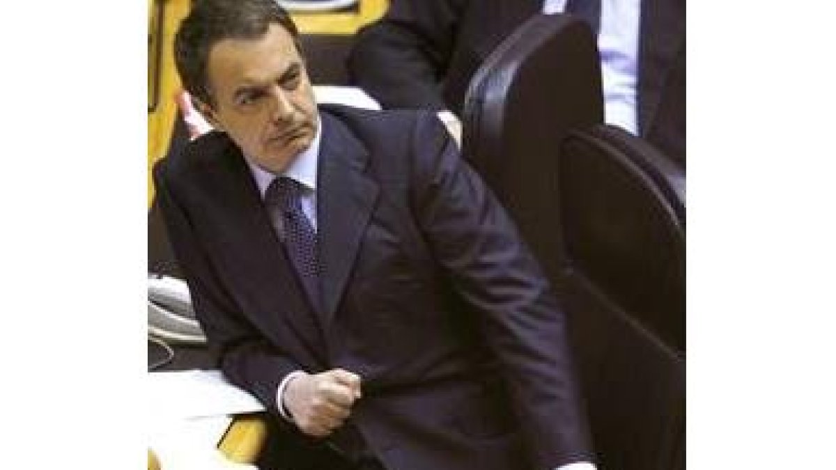 Zapatero, ayer durante su comparecencia en el Senado