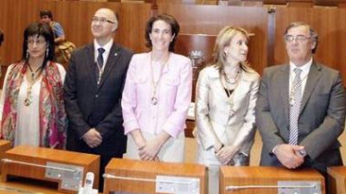 Teresa Gutiérrez, Ramiro Ruiz Medrano, Josefa García Cirac, Isabel Alonso y Julián Simón de la Torre