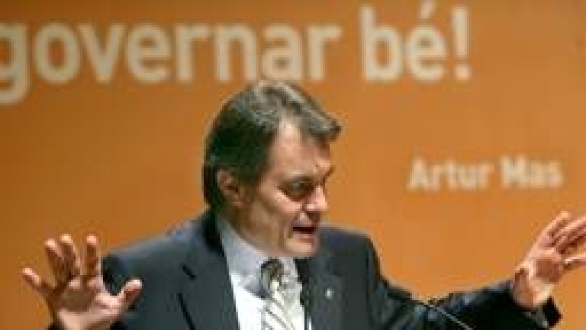 Artur Mas, durante el acto de campaña electoral