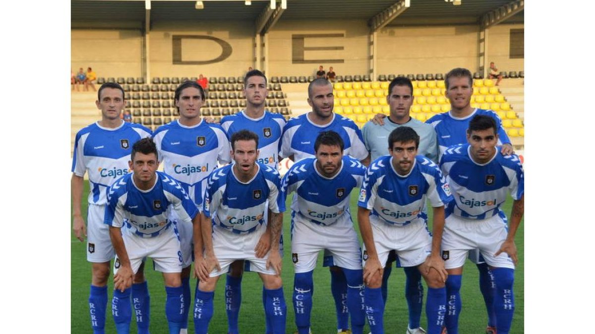 Formación recreativista de la actual campaña. El equipo blanquiazul onubense tiene tres puntos más que la Deportiva.