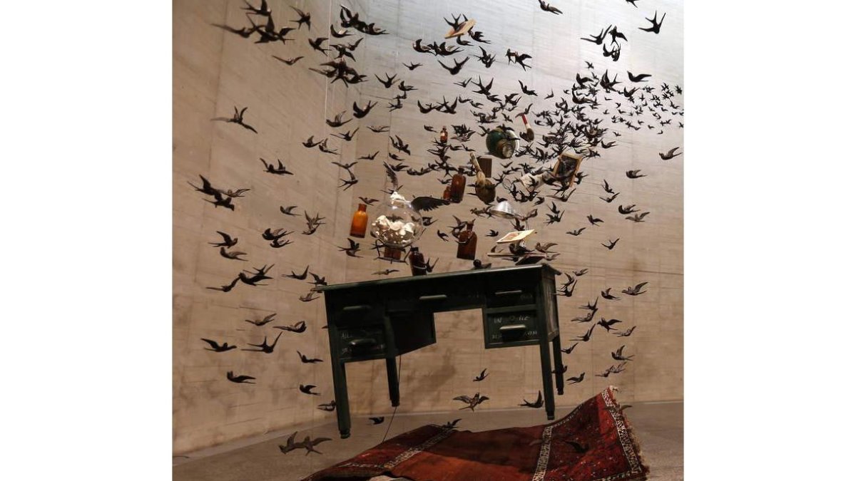 Imagen de una de las obras de Pamen Pereira en el Musac. JESÚS F. SALVADORES