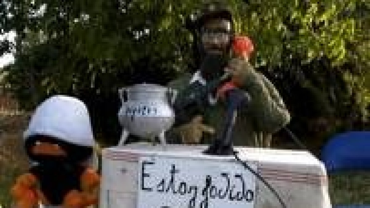 Aspecto que presenta el muñeco a la entrada de Galleguillos