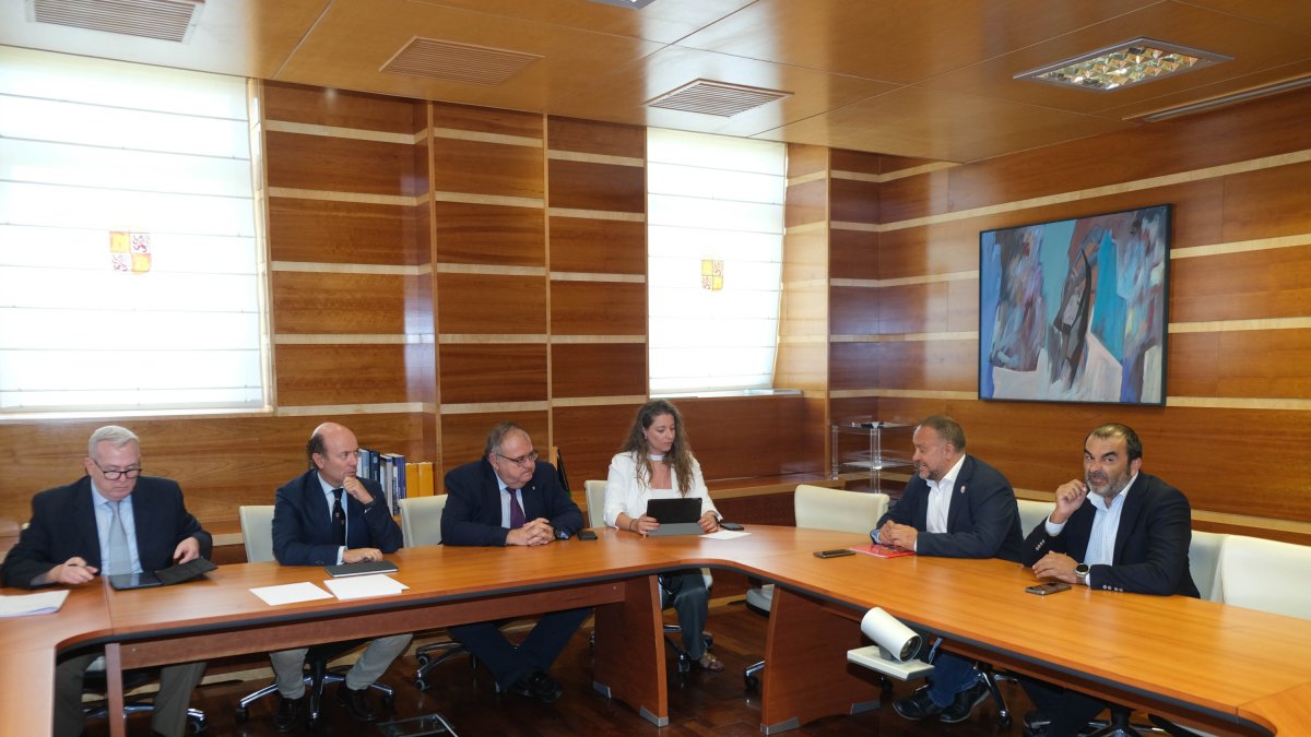 Responsables autonómicos y comarcales, en la reunión. DL