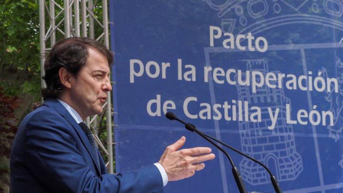 El presidente de la Junta de Castilla y León, Alfonso Fernández Mañueco. R. GARCÍA