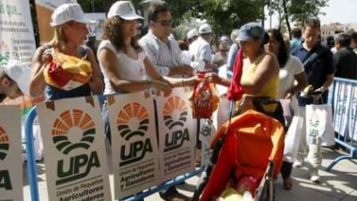La UPA se manifestó en Madrid para exigir precios justos.