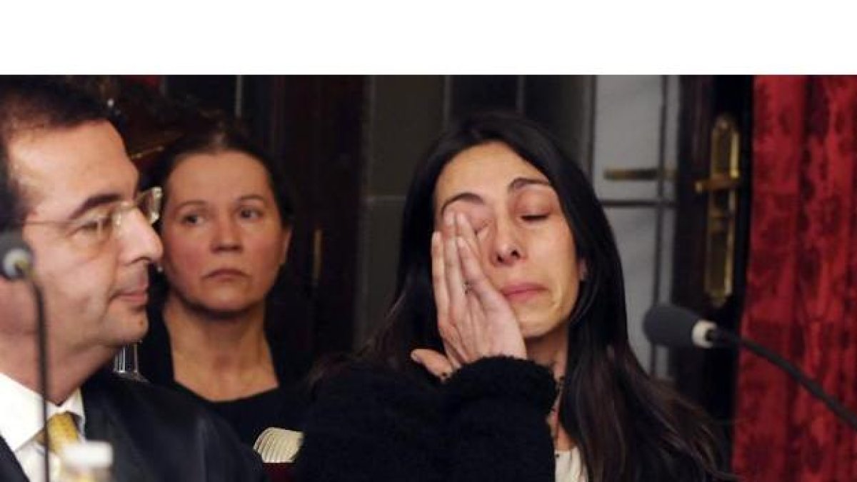 Raquel Gago, llorando tras su alegato final