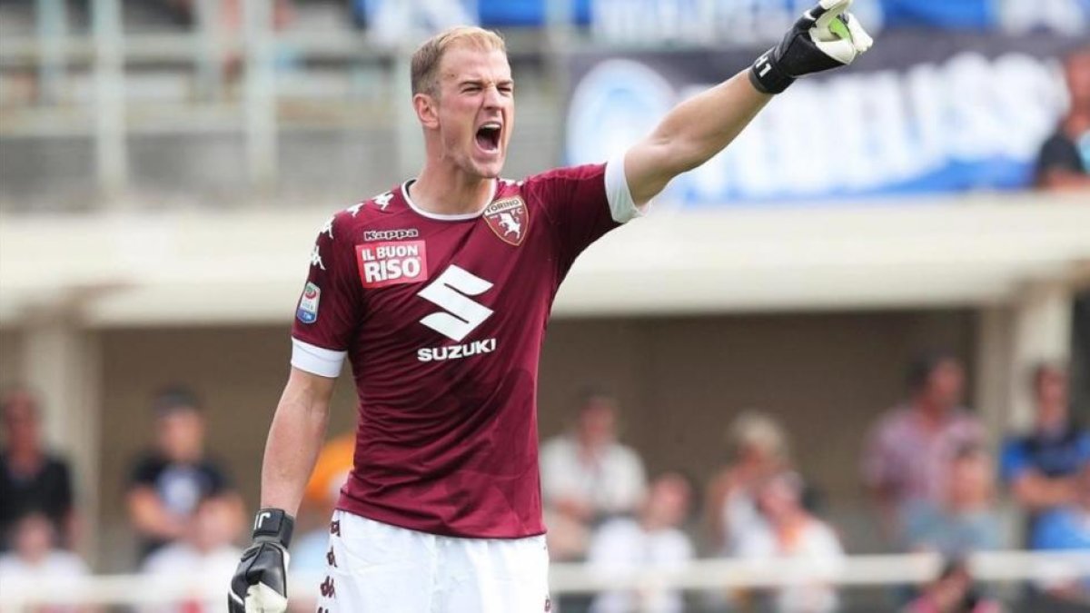 Joe Hart, durante su debut con el Torino.
