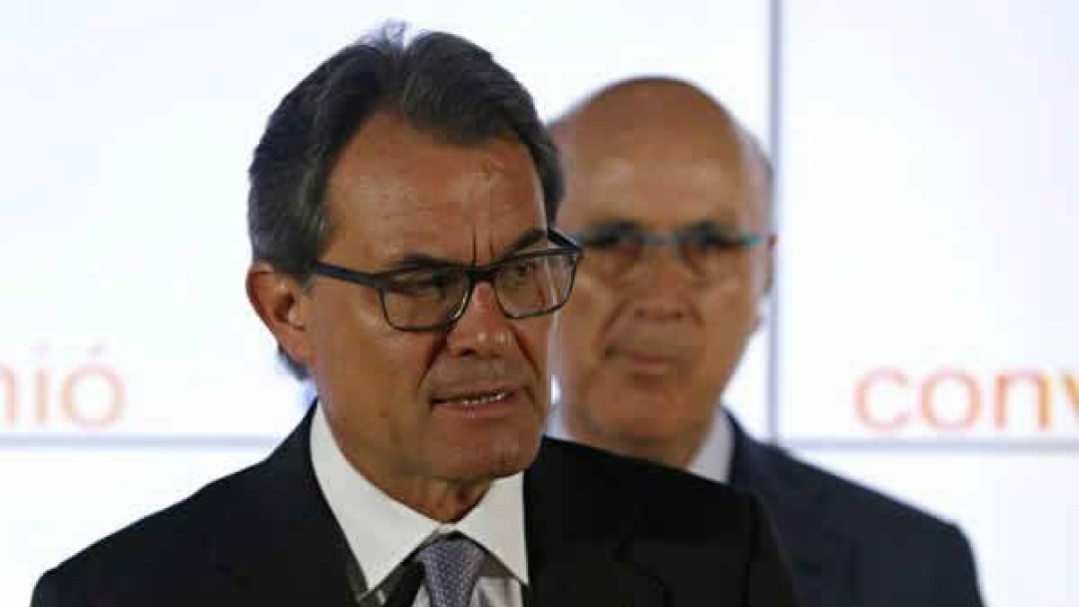 El presidente catalán, Mas, y el líder de Unió, Duran Lleida.