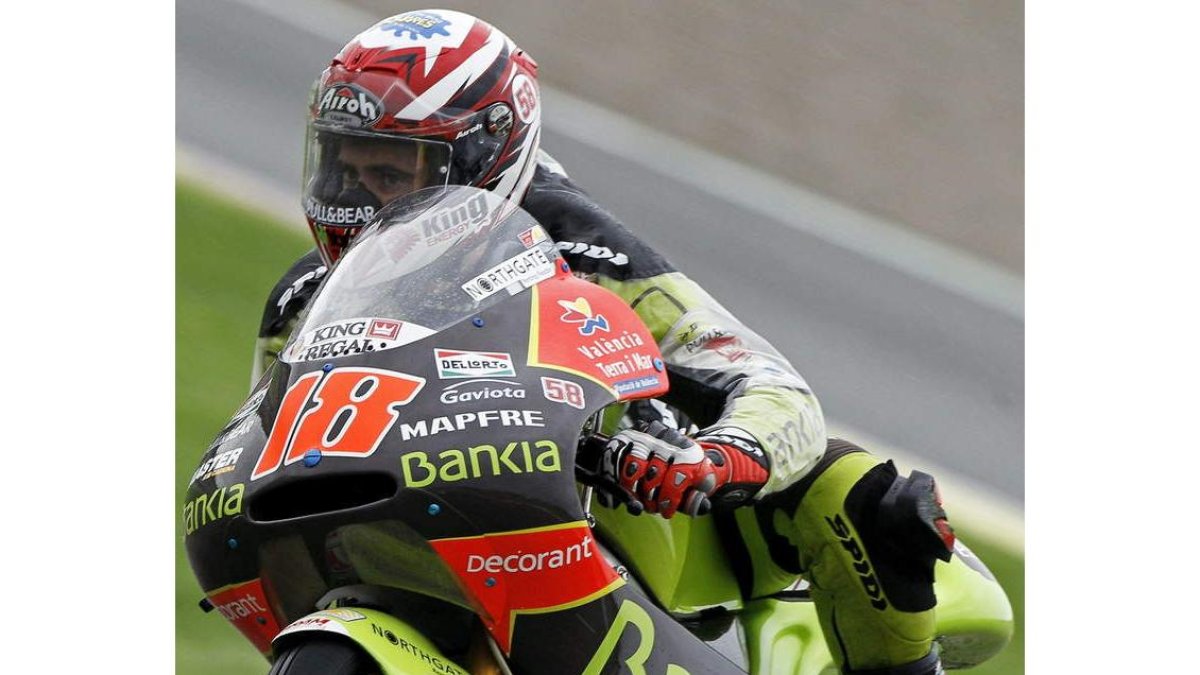 Nico Terol rueda en el circuito Ricardo Tormo de Cheste.