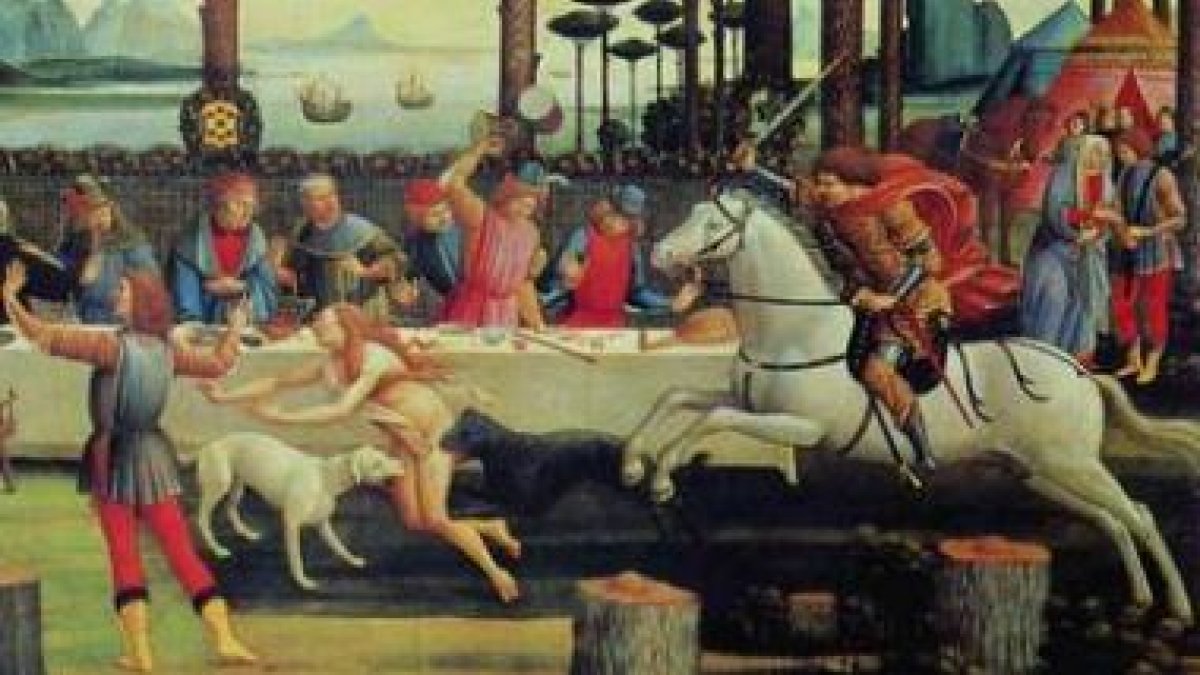 La obra de Sandro Boticelli -˜Historia de Nastagio degli Onesti-™, uno de los cuadros más machistas