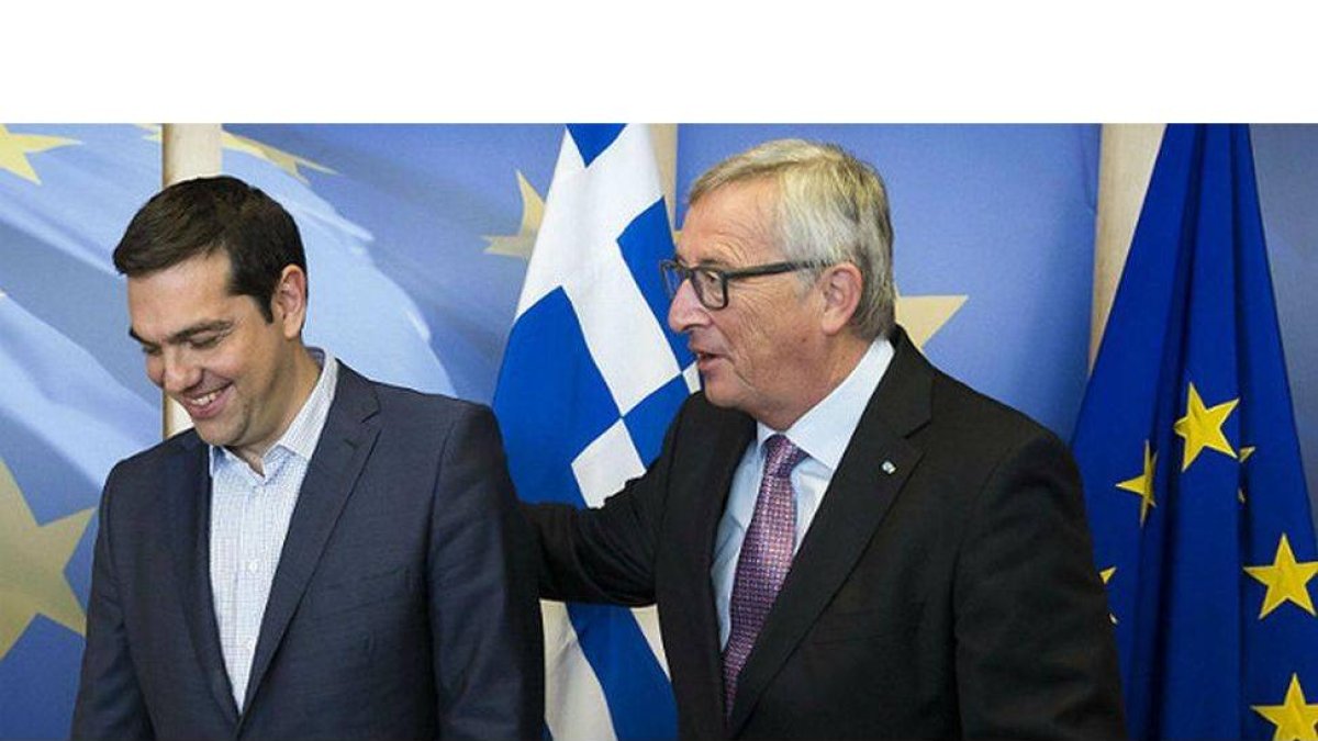 Tsipras y Jean-Claude Juncker.
