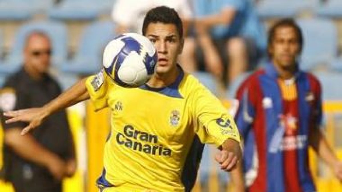 Armiche Ortega, durante la pasada campaña con el primer equipo de la Unión Deportiva.