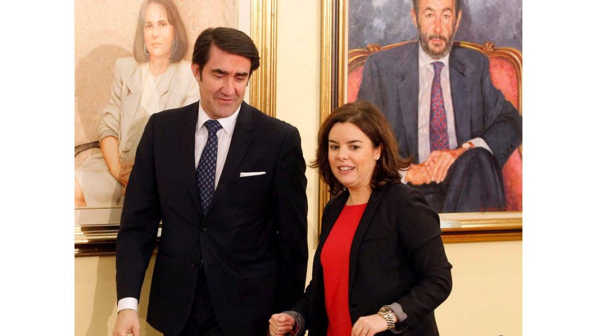 La vicepresidenta y el consejero de Fomento