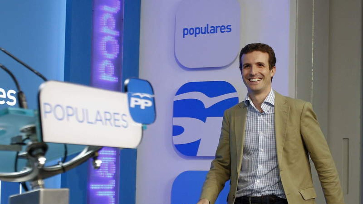 Pablo Casado en un acto del PP.