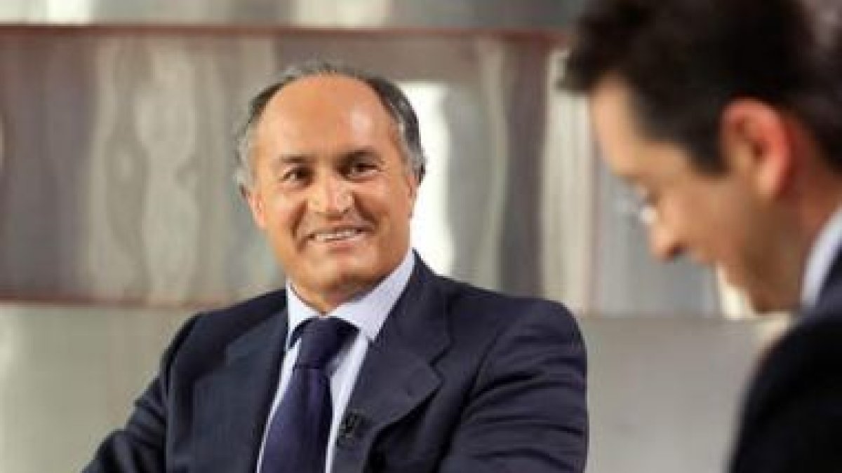 Evaristo del Canto, durante la entrevista en la Siete de Castilla y León Televisión.