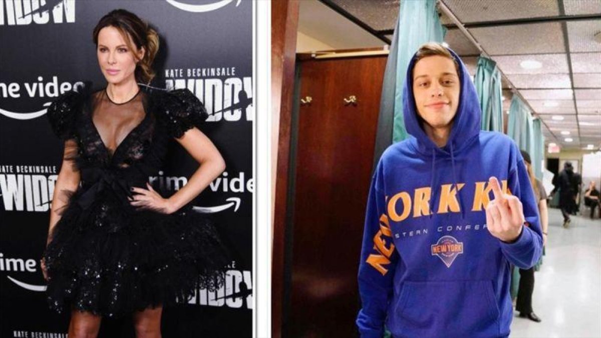 La actriz británica Kate Beckinsale, de 45 años, y el cómico estadounidense Pete Davidson, de 25.