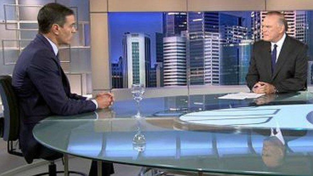 Pedro Sánchez en la entrevista en Telecinco.