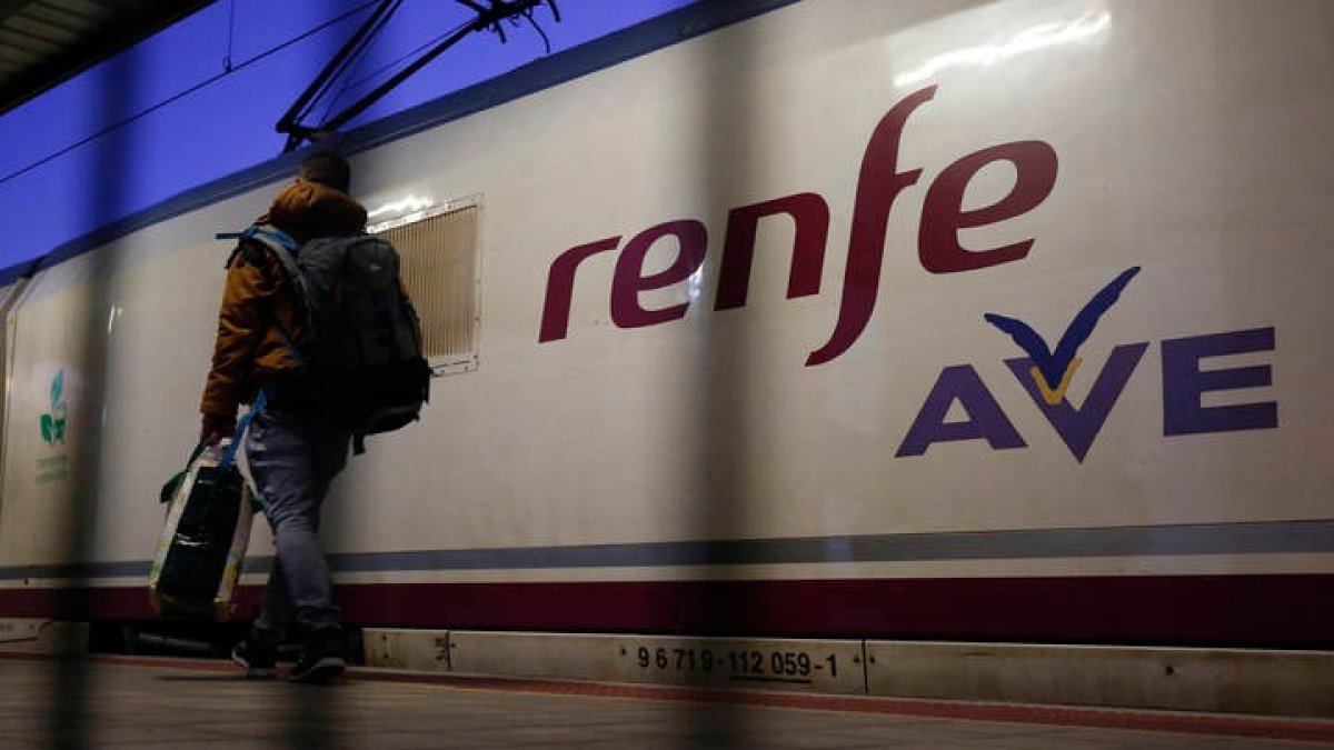 El AVE de primera hora de la tarde queda parado por el caos de Renfe. FERNANDO OTERO