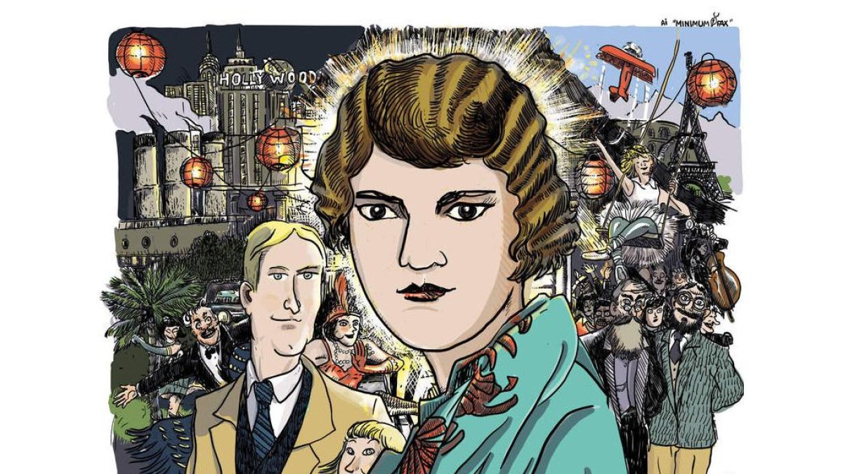 En la imagen de la izquierda, Zelda Fitzgerald y a la derecha, portada del libro sobre Julio Fuentes