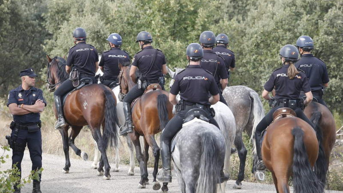 Batida de la policía nacional para encontrar a Denise Thien. JESÚS F. SALVADORES