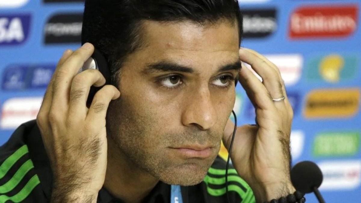 Rafa Márquez, en una conferencia de prensa durante el Mundial de Brasil-2014