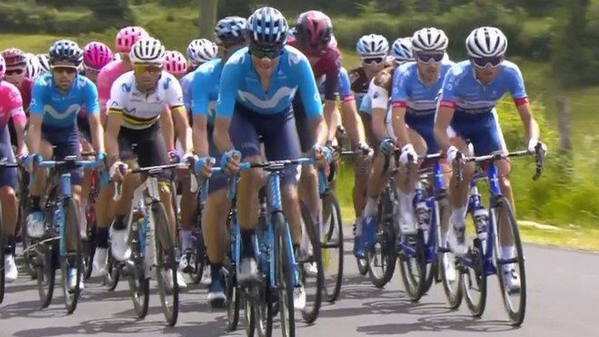 Alejandro Valverde, durante la primera etapa de la Ruta de Occitania.