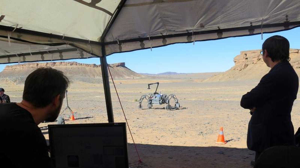 Sherpa TT, un robot con ruedas , en Rabat. MOHAMED SIALI