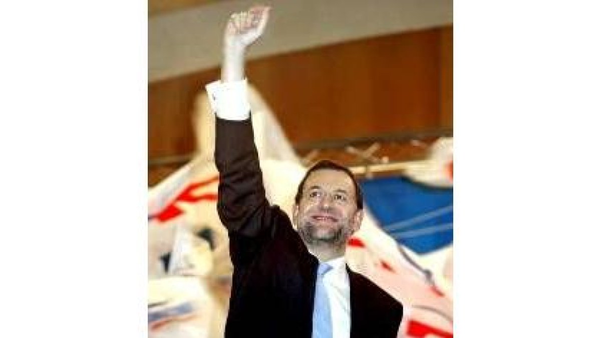 Mariano Rajoy, ayer en el mitin de Salamanca