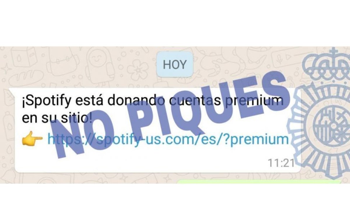 La alerta de la Policía Nacional.