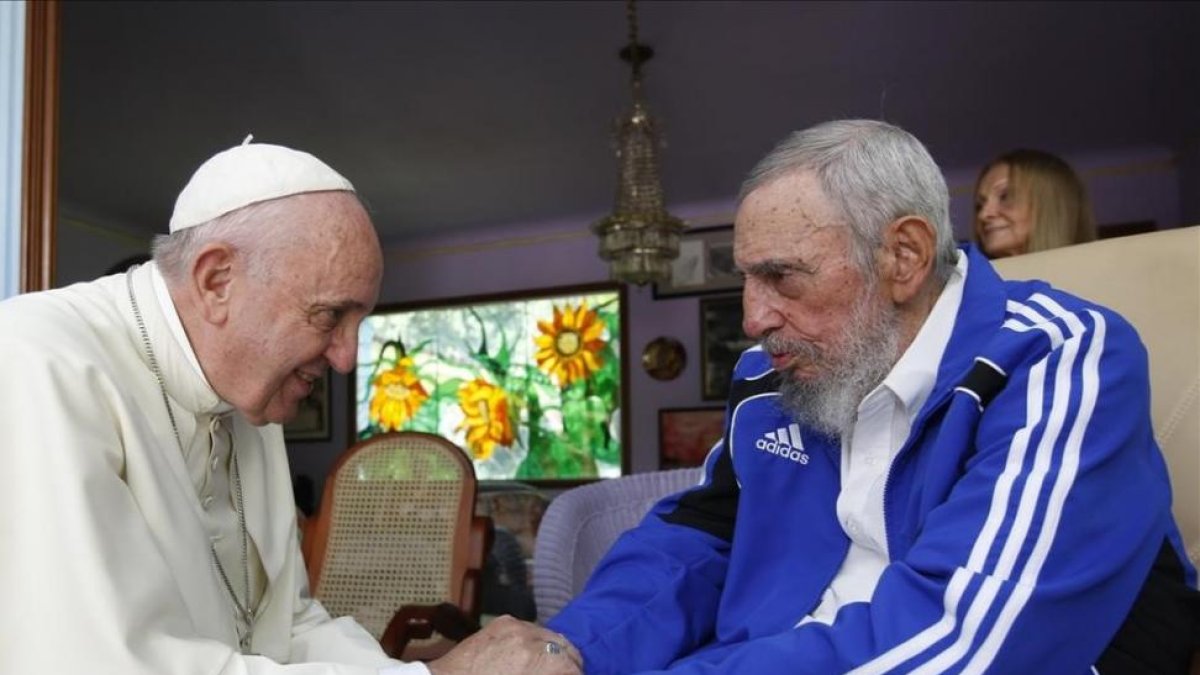 El Papa Francisco con Fidel Castro en La Habana, en septiembre del 2015.