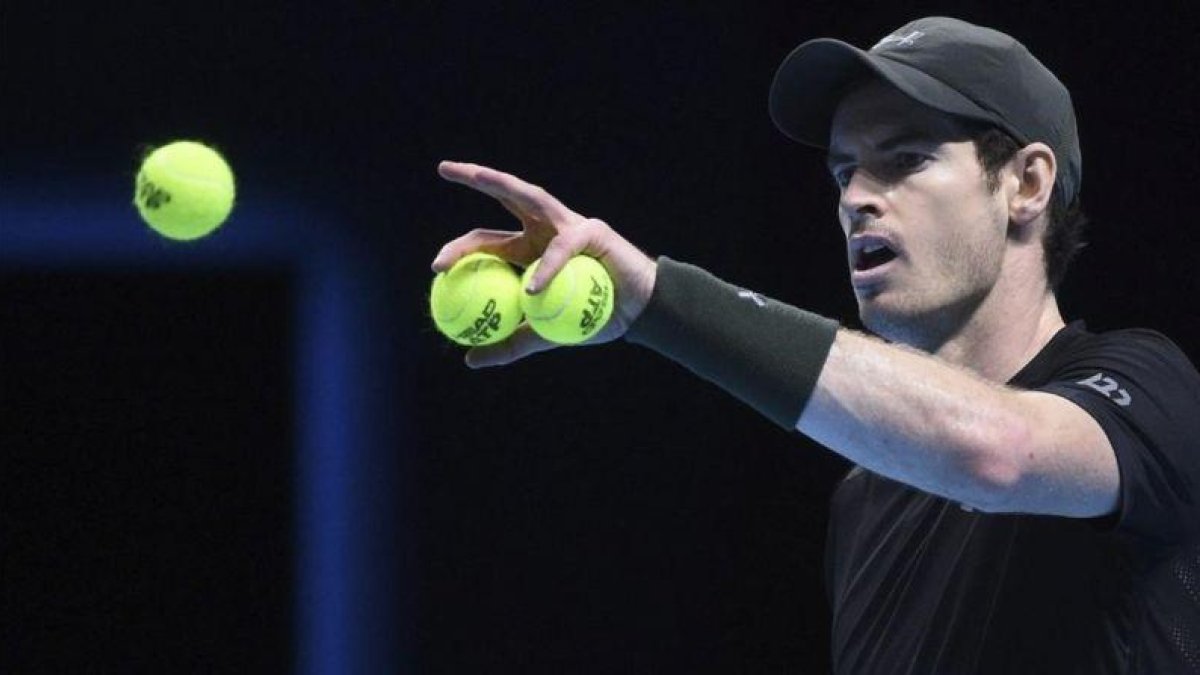 Andy Murray, durante su partido con Wawrinka.