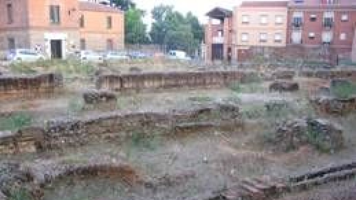 Parte del complejo Lyda irá ubicado en el solar del foro romano, en la fotografía