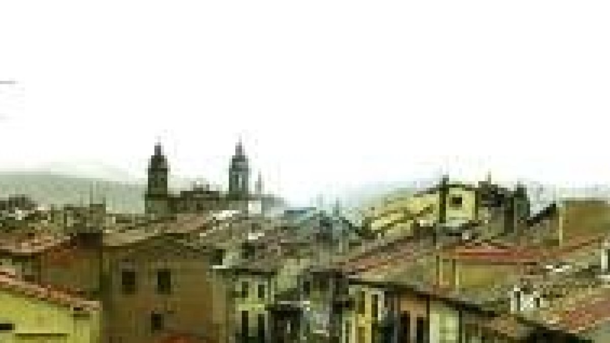 Vista del casco viejo de Pamplona, ciudad en la que hubo de refugiarse Sancho el Gordo