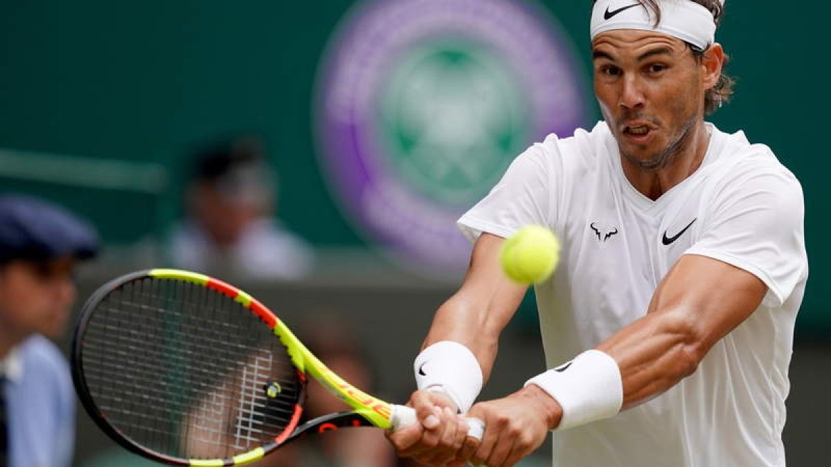Rafa Nadal durante un lance del partido frente al francés Jo-Wilfried Tsonga. WILL OLIVER