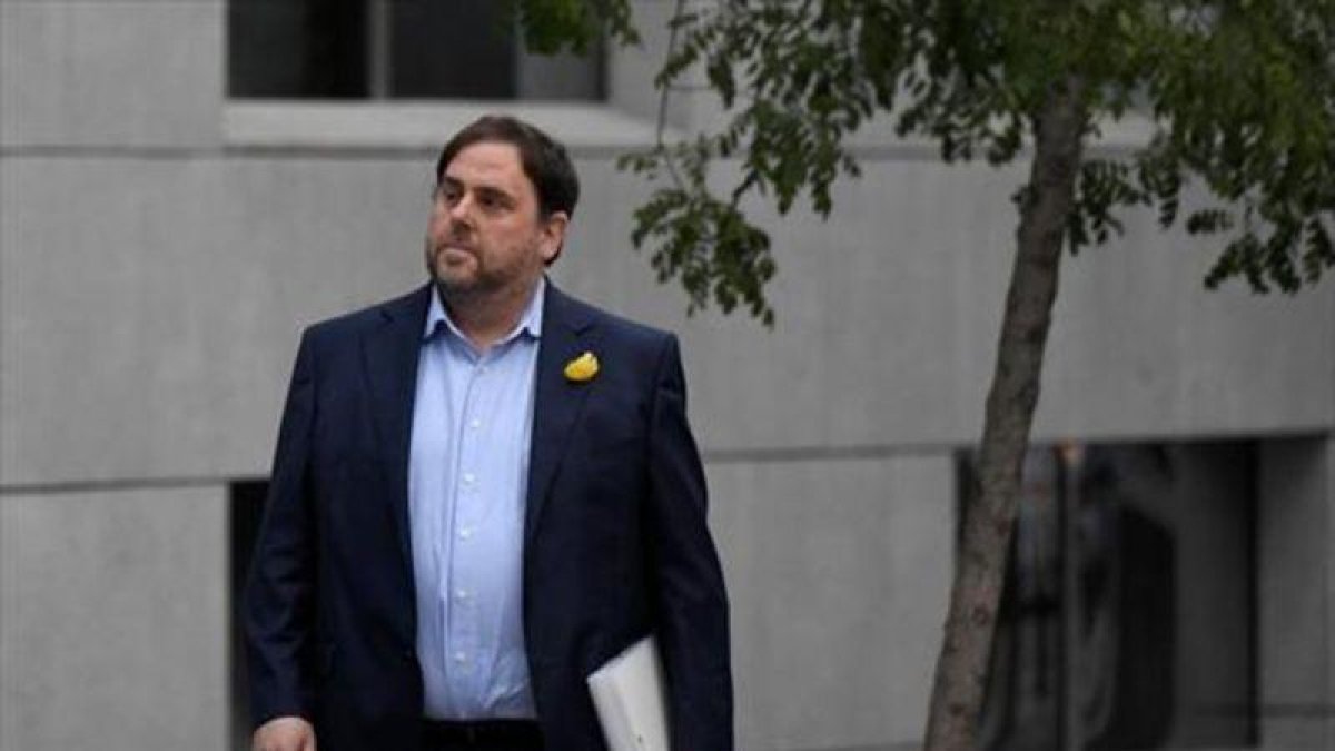 Junqueras, dirigiéndose a declarar ante la Audiencia Nacional, el pasado 2 de noviembre.