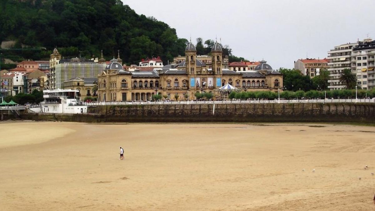 Imagen de la playa de la Concha de San Sebastián.