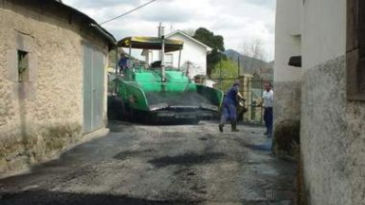 Obras en un pueblo, en una imagen de archivo.