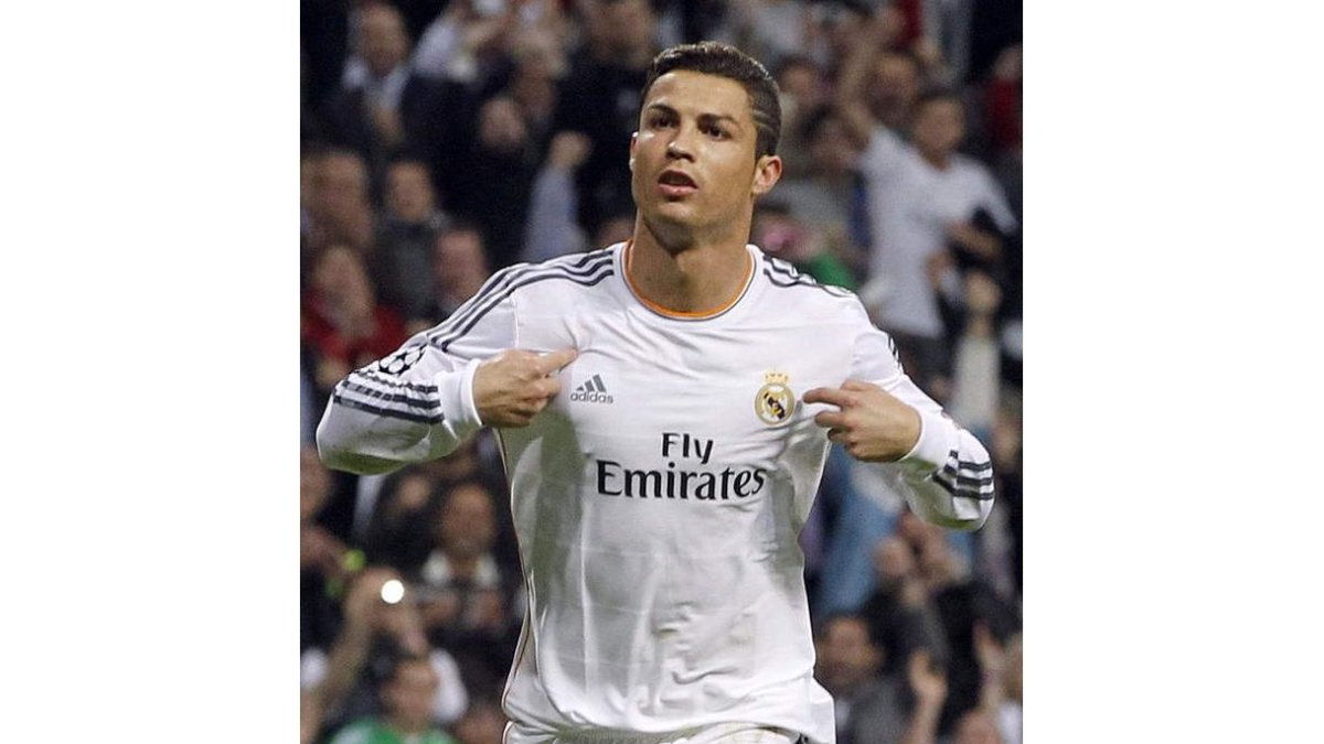 Cristiano Ronaldo celebra un gol con el Real Madrid.